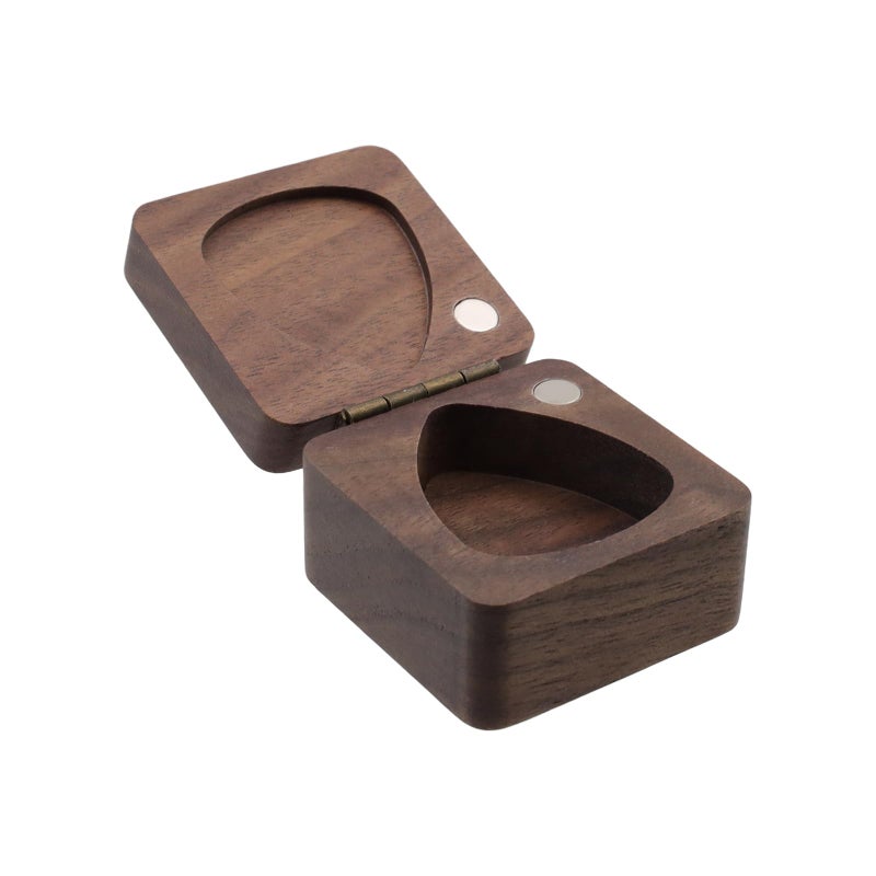 Geesatis Guitar Pick Box Storage Wooden Guitar Picks Case Holder Organizer for Guitarist Musician Gift, 1 Pcs - Image 3